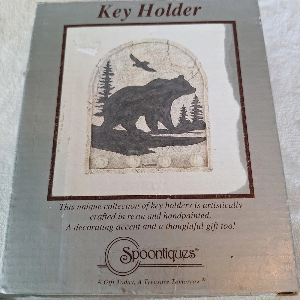 Vintage Spoontiques Moose Wall Hanging Key Holder Country Outdoors Forest
